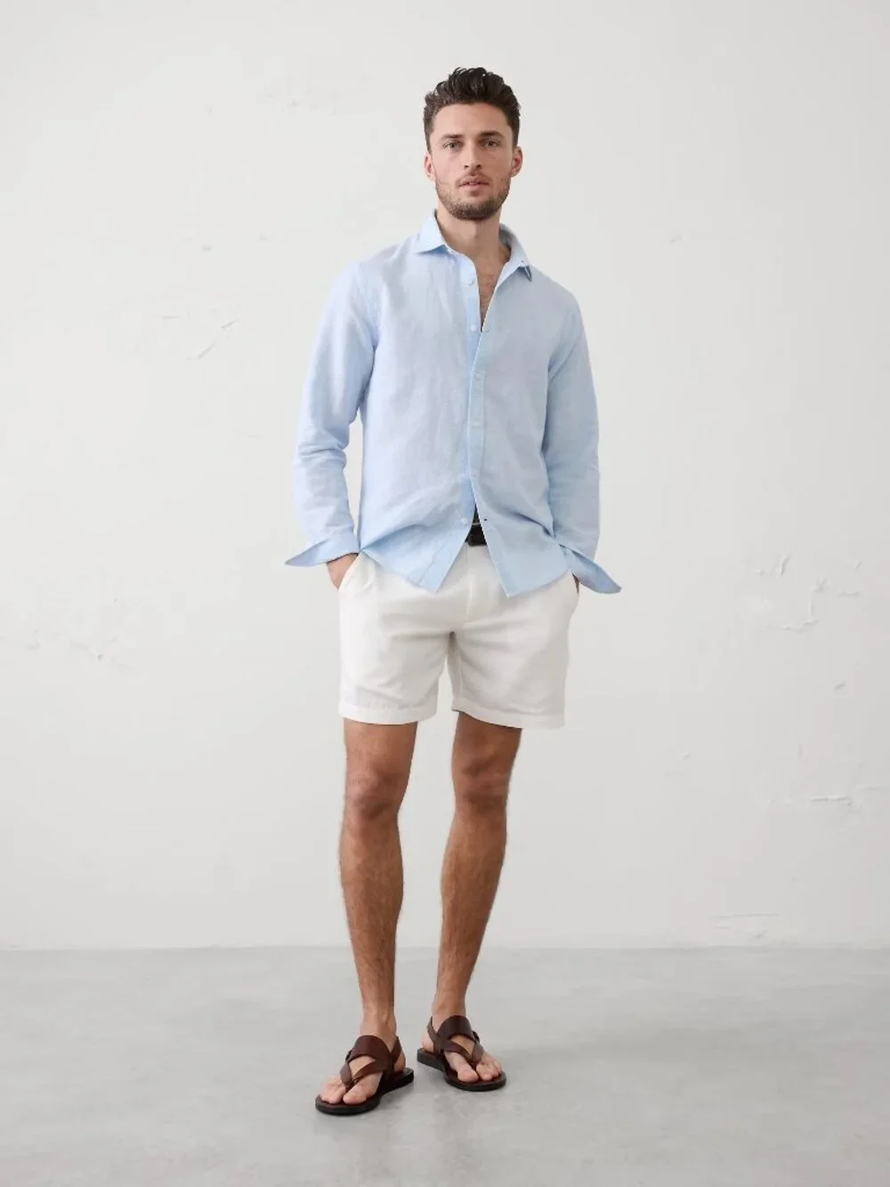 BANANA REPUBLIC MEN'S LINEN SHIRT Sz-M - Picture 1 of 7